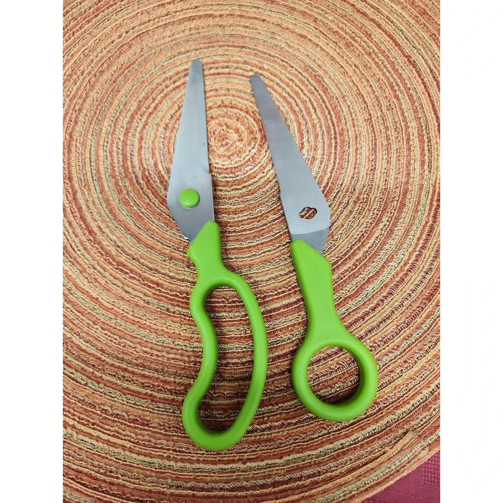 Kuhn Rikon Pull-Apart  Kitchen Shears Green Handle Swiss Made